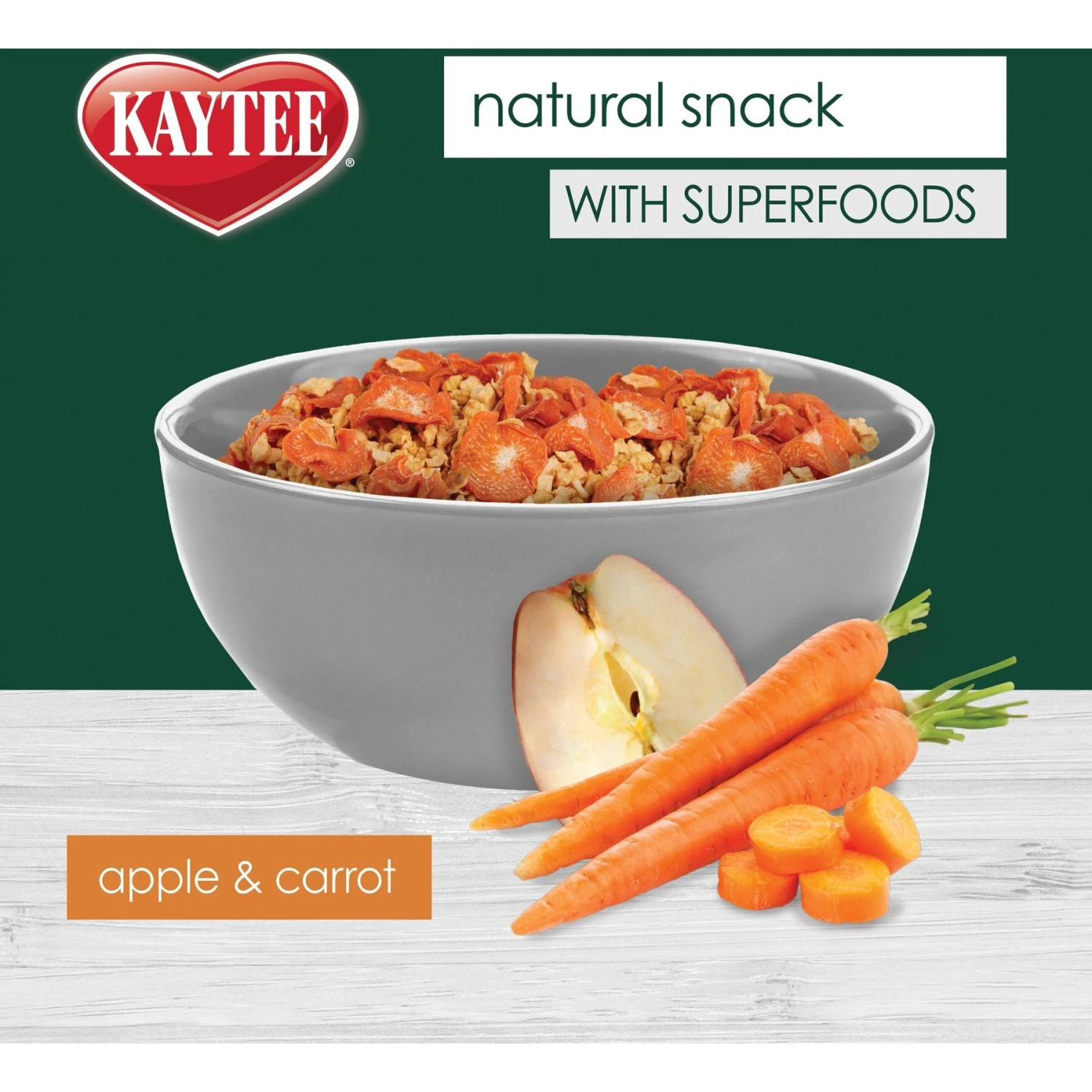 Kaytee Natural Snack With Superfoods Carrot & Apple Blend Small Pet Treats, 2.5-oz Bag 4 Kaytee Natural Snack With Superfoods Carrot & Apple Blend Small Pet Treats, 2.5-oz Bag - Image 4