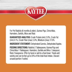 Kaytee Natural Snack With Superfoods Carrot & Apple Blend Small Pet Treats, 2.5-oz Bag 10 Kaytee Natural Snack With Superfoods Carrot & Apple Blend Small Pet Treats, 2.5-oz Bag -MiniMates Shop 537998 PT4. AC SS1800 V1657658874