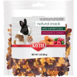 Kaytee Natural Snack With Superfoods Sweet Potato & Cranberry Blend Small Pet Treats, 3-oz Bag