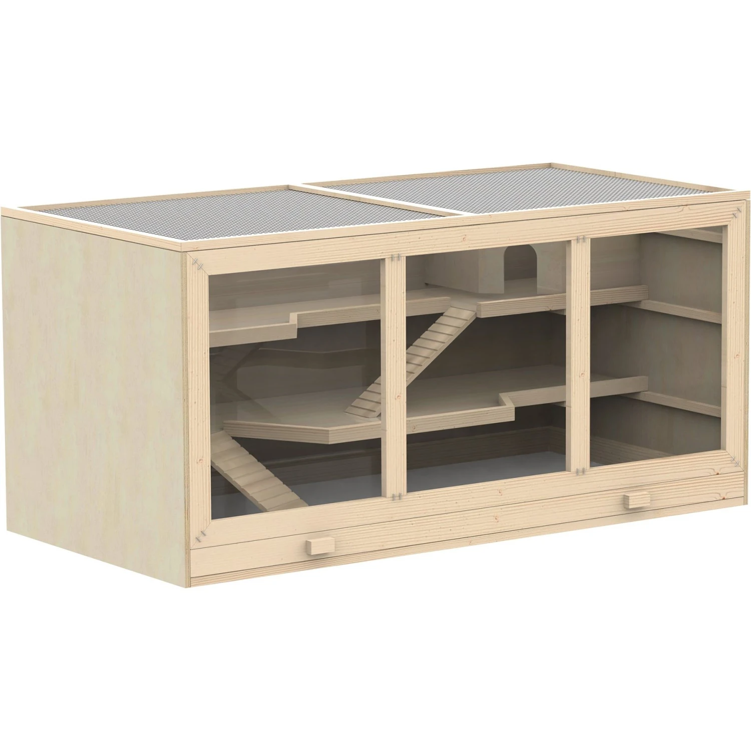 PawHut Wooden Hamster Cage Hutch 1 PawHut Wooden Hamster Cage Hutch