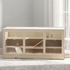 PawHut Wooden Hamster Cage Hutch 12 PawHut Wooden Hamster Cage Hutch -MiniMates Shop 539838 PT3. AC SS1800 V1657658927
