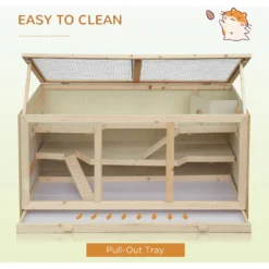 PawHut Wooden Hamster Cage Hutch 17 PawHut Wooden Hamster Cage Hutch -MiniMates Shop 539838 PT8. AC SS1800 V1657658927