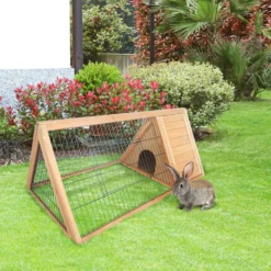 PawHut Wooden A-Frame Outdoor Rabbit Hutch 10 PawHut Wooden A-Frame Outdoor Rabbit Hutch -MiniMates Shop 539854 PT3. AC SS1800 V1657658925