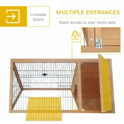 PawHut Wooden A-Frame Outdoor Rabbit Hutch 13 PawHut Wooden A-Frame Outdoor Rabbit Hutch -MiniMates Shop 539854 PT6. AC SS1800 V1657658927