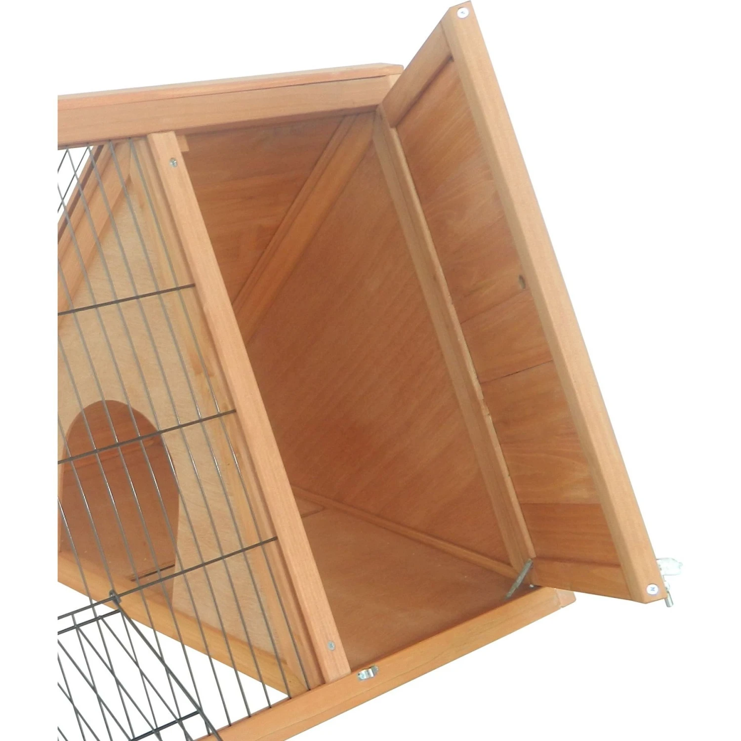 PawHut Wooden A-Frame Outdoor Rabbit Hutch 8 PawHut Wooden A-Frame Outdoor Rabbit Hutch - Image 8