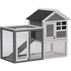 PawHut Weatherproof Wooden Rabbit Hutch