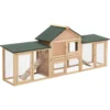 PawHut 2-Story Wooden Deluxe Rabbit Bunny House
