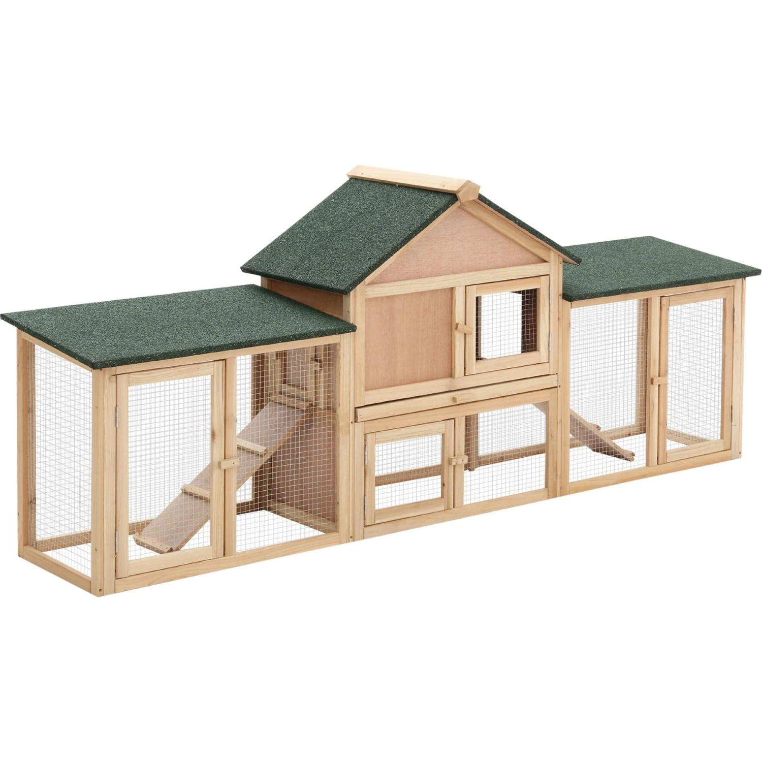 PawHut 2-Story Wooden Deluxe Rabbit Bunny House 1 PawHut 2-Story Wooden Deluxe Rabbit Bunny House
