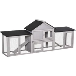 PawHut Run Area Rabbit Hutch