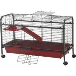 PawHut Platform & Ramp Small Pet Cage