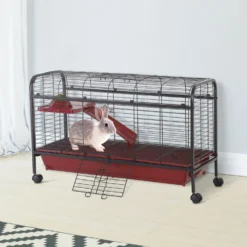 PawHut Platform & Ramp Small Pet Cage -MiniMates Shop 540070 PT2. AC SS1800 V1657658929