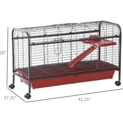 PawHut Platform & Ramp Small Pet Cage -MiniMates Shop 540070 PT4. AC SS1800 V1657658930