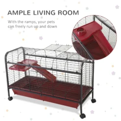 PawHut Platform & Ramp Small Pet Cage -MiniMates Shop 540070 PT5. AC SS1800 V1657658931