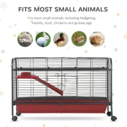 PawHut Platform & Ramp Small Pet Cage -MiniMates Shop 540070 PT6. AC SS1800 V1657658931