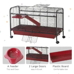 PawHut Platform & Ramp Small Pet Cage -MiniMates Shop 540070 PT8. AC SS1800 V1657658931