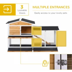 PawHut 2-Tier Wood Rabbit Hutch 14 PawHut 2-Tier Wood Rabbit Hutch -MiniMates Shop 540198 PT5. AC SS1800 V1657658933
