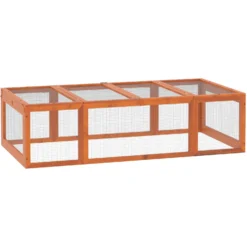 PawHut Wooden Enclosure Small Animal Hutch