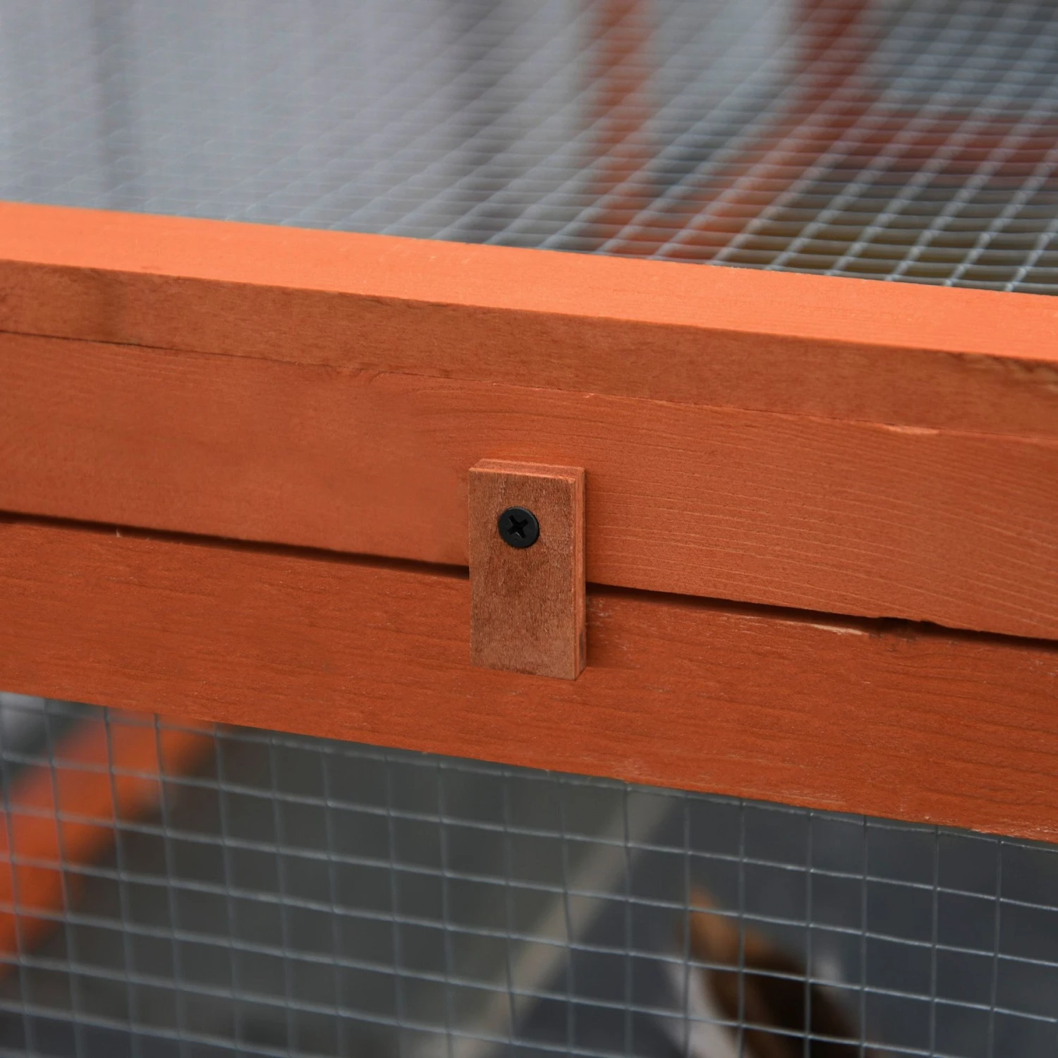 PawHut Wooden Enclosure Small Animal Hutch 7 PawHut Wooden Enclosure Small Animal Hutch - Image 7