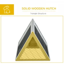PawHut Wooden A-Frame Outdoor Rabbit Cage -MiniMates Shop 540270 PT7. AC SS1800 V1657658935