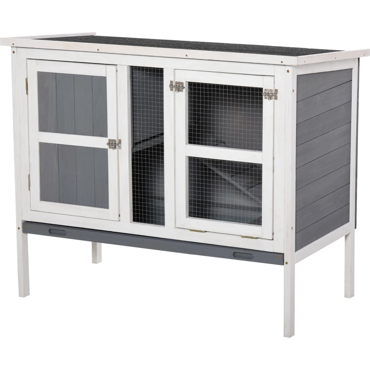 PawHut Wooden Rabbit Hutch 1 PawHut Wooden Rabbit Hutch