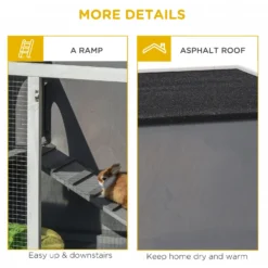 PawHut Wooden Rabbit Hutch 17 PawHut Wooden Rabbit Hutch -MiniMates Shop 540302 PT8. AC SS1800 V1657659021