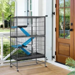 Yaheetech 2-Story Removable Ramp & Platform Small Pet Cage, 54-in