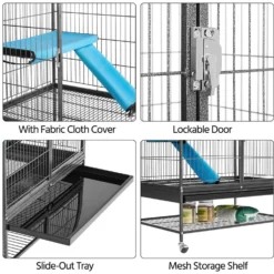 Yaheetech 2-Story Removable Ramp & Platform Small Pet Cage, 54-in 12 Yaheetech 2-Story Removable Ramp & Platform Small Pet Cage, 54-in -MiniMates Shop 565046 PT3. AC SS1800 V1670596878