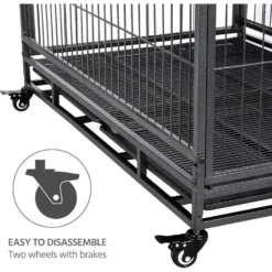 Yaheetech Wheels & Litter Pans Dog Crate, Black, 43-in 15 Yaheetech Wheels & Litter Pans Dog Crate, Black, 43-in -MiniMates Shop 565070 PT6. AC SS1800 V1657659685