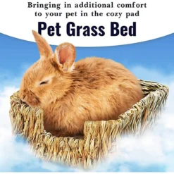 SunGrow Small-Pet Guinea Pig & Chinchilla Natural Chew Comfy Sleeping Basket Grass Bed -MiniMates Shop 572558 PT3. AC SS1800 V1682614163