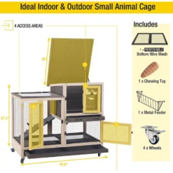 Aivituvin AIR36 Indoor & Outdoor Rabbit Hutch -MiniMates Shop 577574 PT2. AC SS1800 V1657660545