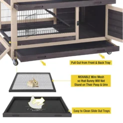 Aivituvin AIR34 Indoor & Outdoor Bunny & Rabbit Hutch -MiniMates Shop 577606 PT2. AC SS1800 V1657660547