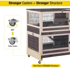 Aivituvin AIR34 Indoor & Outdoor Bunny & Rabbit Hutch -MiniMates Shop 577606 PT4. AC SS1800 V1657660545