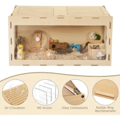 Coziwow 42-in Wooden Small Pet & Hamster Cage Cabinet -MiniMates Shop 579742 PT8. AC SS1800 V1659996680