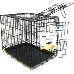 YML DSA24 Foldable Heavy Duty Small Pet Cage, Black, 24-in