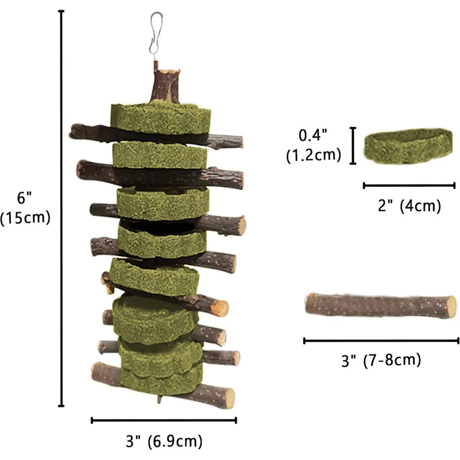 CoCoo Rabbit Apple Sticks Dental Chew Hanging Treats, Cage Accessories & Supplies For Small Animals 3 CoCoo Rabbit Apple Sticks Dental Chew Hanging Treats, Cage Accessories & Supplies For Small Animals - Image 3