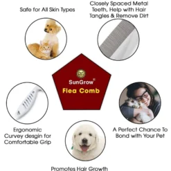SunGrow Tick & Flea Comb For Short Haired Dog & Cat, Small Pet Shedding & Grooming Tool 8 SunGrow Tick & Flea Comb For Short Haired Dog & Cat, Small Pet Shedding & Grooming Tool -MiniMates Shop 620958 PT3. AC SS1800 V1677536521