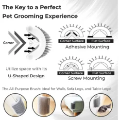 SunGrow Face Scratchers & Massage Comb With Catnip Dog & Cat Self Groomer Rubbing Corner Brush -MiniMates Shop 629046 PT3. AC SS1800 V1678292188