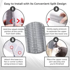 SunGrow Face Scratchers & Massage Comb With Catnip Dog & Cat Self Groomer Rubbing Corner Brush -MiniMates Shop 629046 PT5. AC SS1800 V1678287604