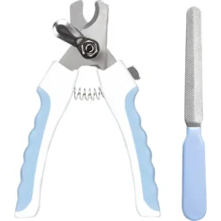SunGrow Cat & Dog Nail Trimmers & File Set, Clippers For Claw Care & Small Pet Grooming