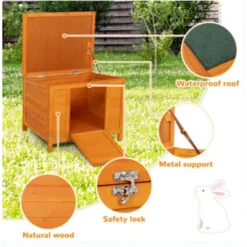 Coziwow Portable Outdoor Rabbit Cage Small Pet Habitat 11 Coziwow Portable Outdoor Rabbit Cage Small Pet Habitat -MiniMates Shop 629374 PT2. AC SS1800 V1660944781