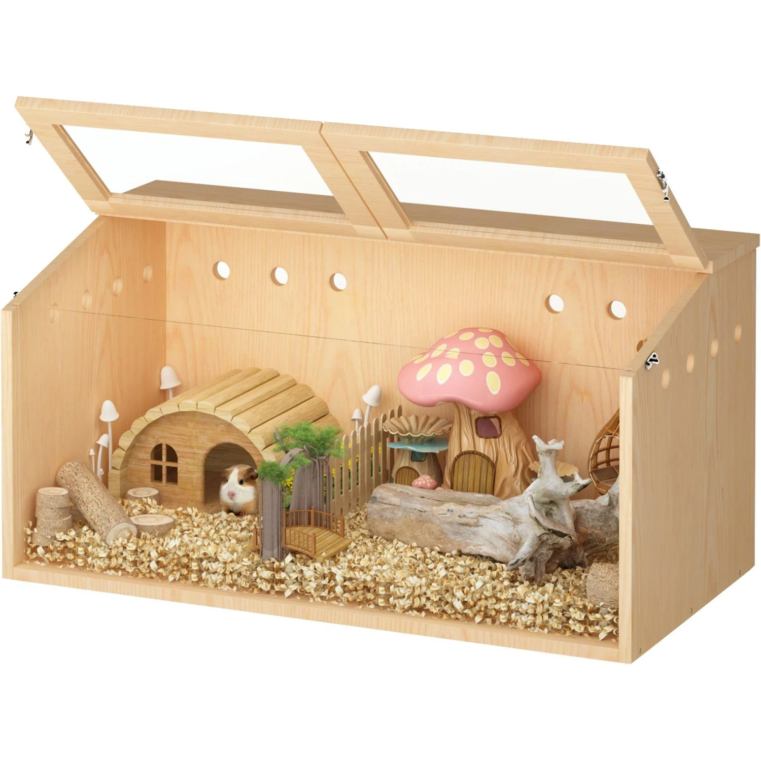 Coziwow Wooden DIY Hamster Cage Small Pets Cabinet 1 Coziwow Wooden DIY Hamster Cage Small Pets Cabinet