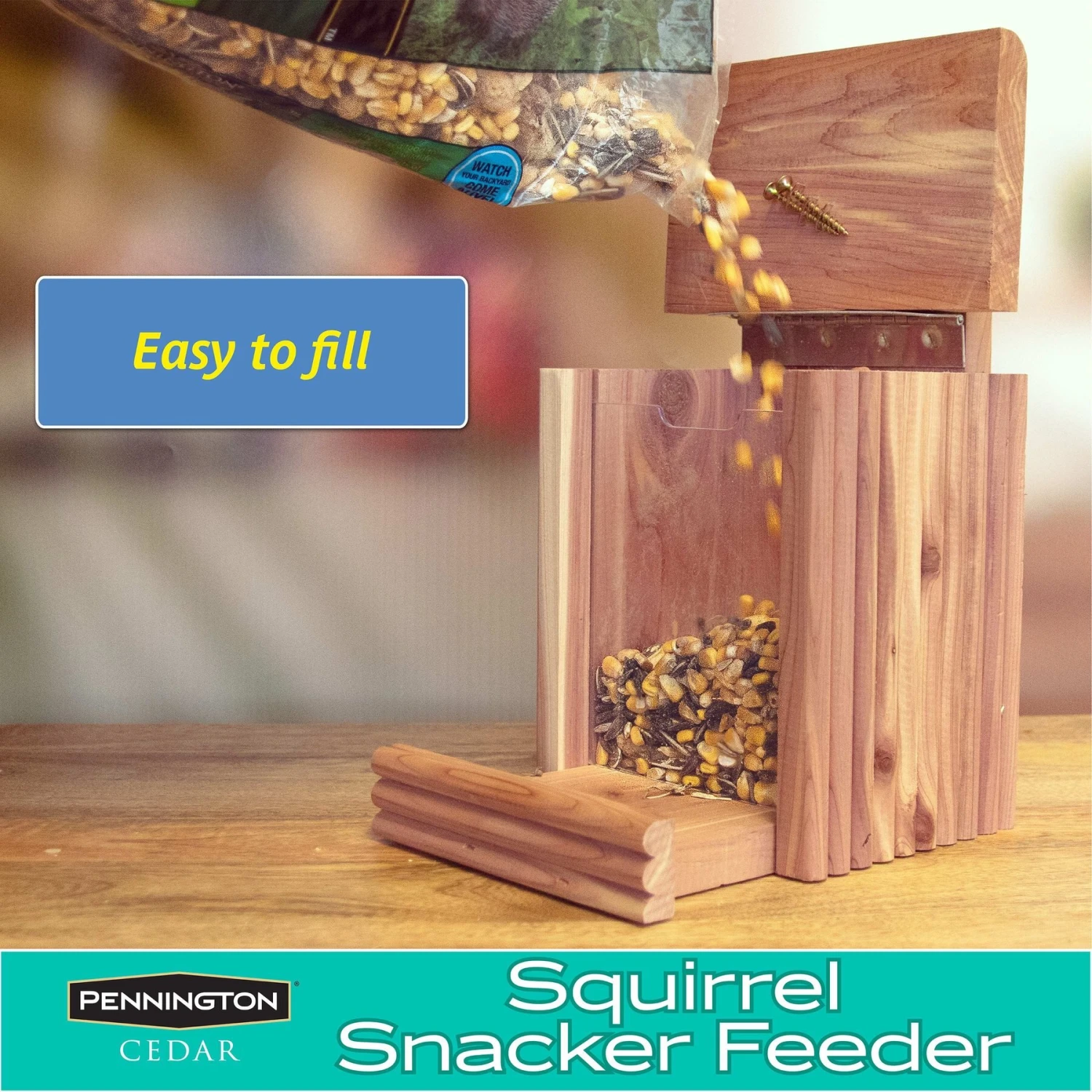 Pennington Cedar Squirrel Snacker Feeder 5 Pennington Cedar Squirrel Snacker Feeder - Image 5