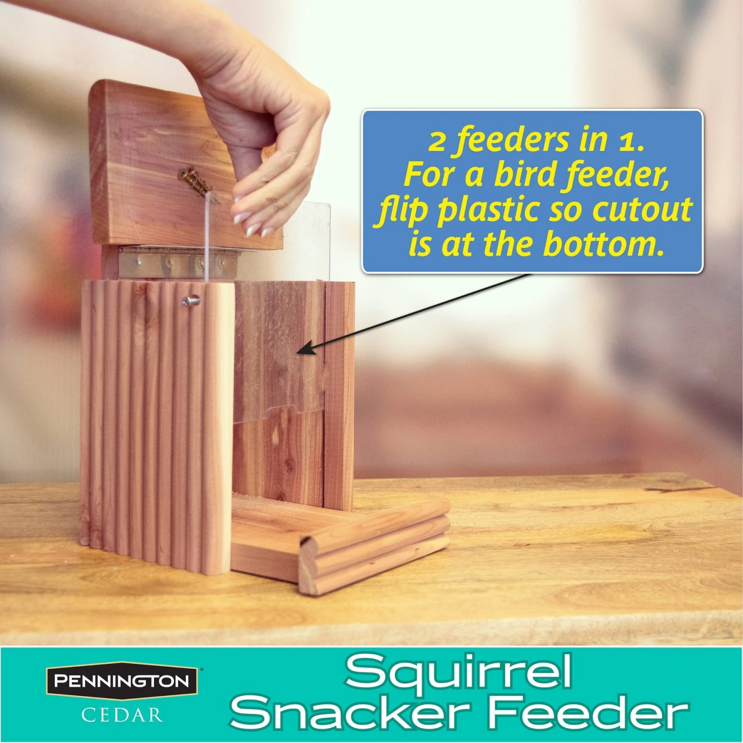 Pennington Cedar Squirrel Snacker Feeder 6 Pennington Cedar Squirrel Snacker Feeder - Image 6