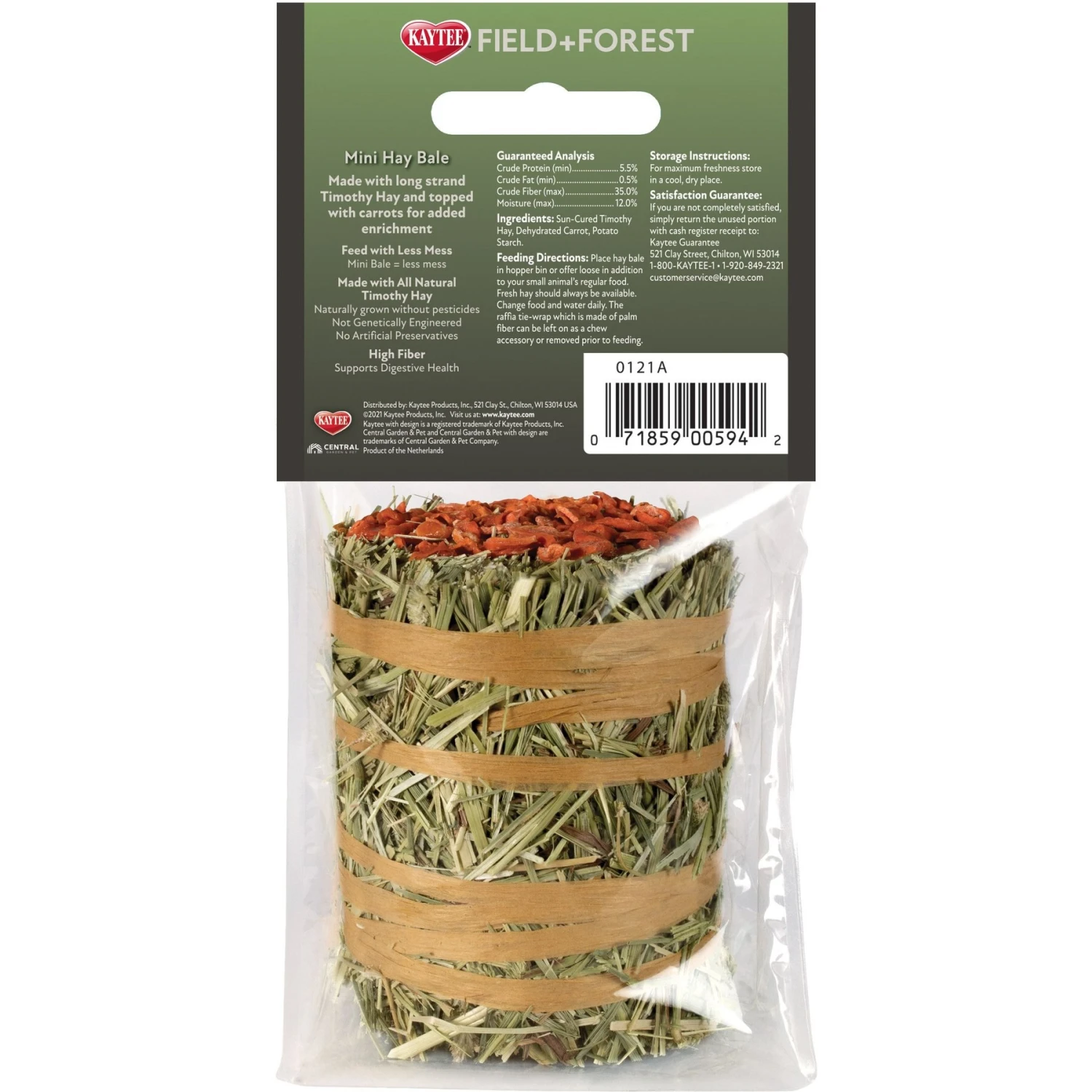 Field+Forest By Kaytee Mini Hay Bale Carrot Small Pet Hay, 3.5-oz Bag 2 Field+Forest By Kaytee Mini Hay Bale Carrot Small Pet Hay, 3.5-oz Bag - Image 2