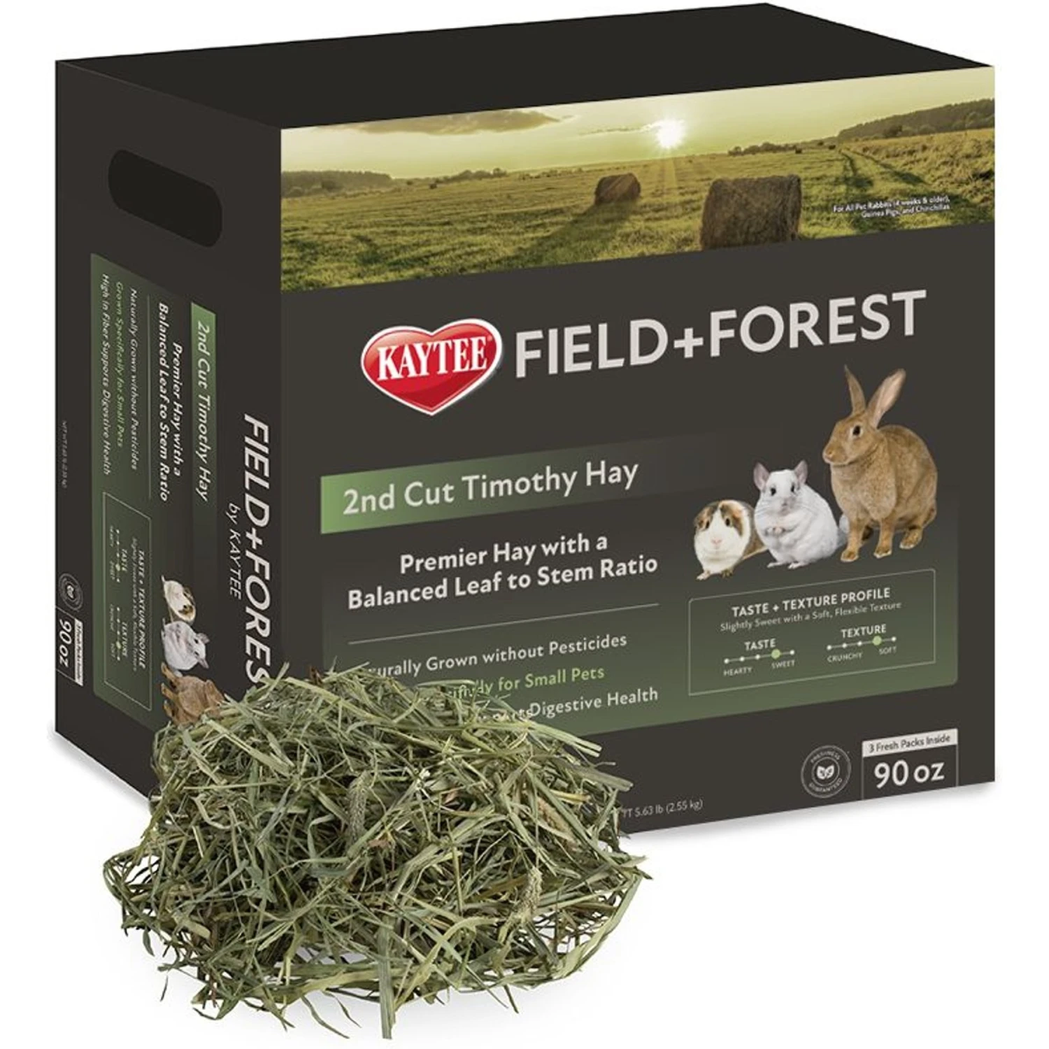 Field+Forest By Kaytee 2nd Cut Timothy Small Pet Hay, 90-oz Box 1 Field+Forest By Kaytee 2nd Cut Timothy Small Pet Hay, 90-oz Box