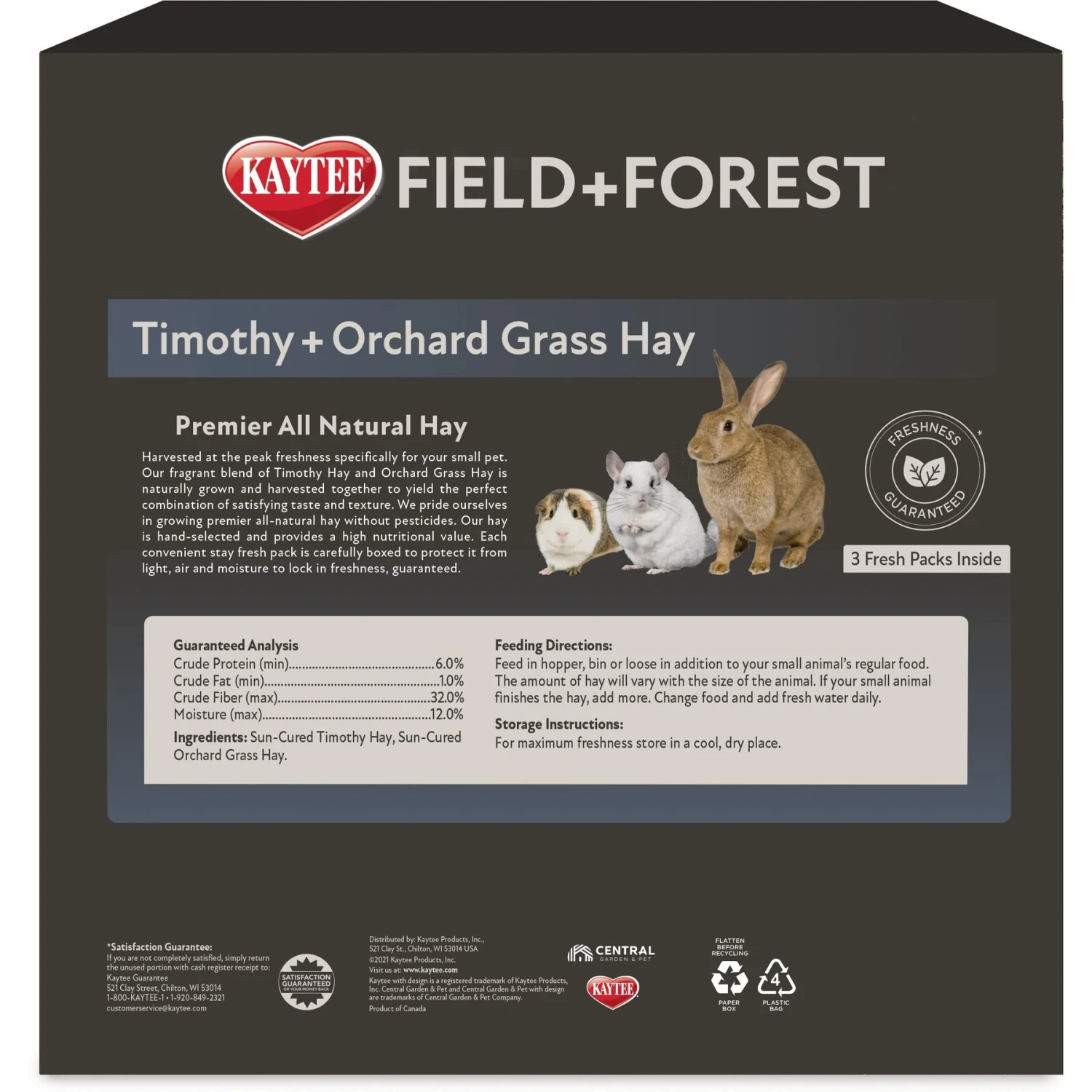 Field+Forest By Kaytee Timothy & Orchard Grass Small Pet Hay 2 Field+Forest By Kaytee Timothy & Orchard Grass Small Pet Hay - Image 2