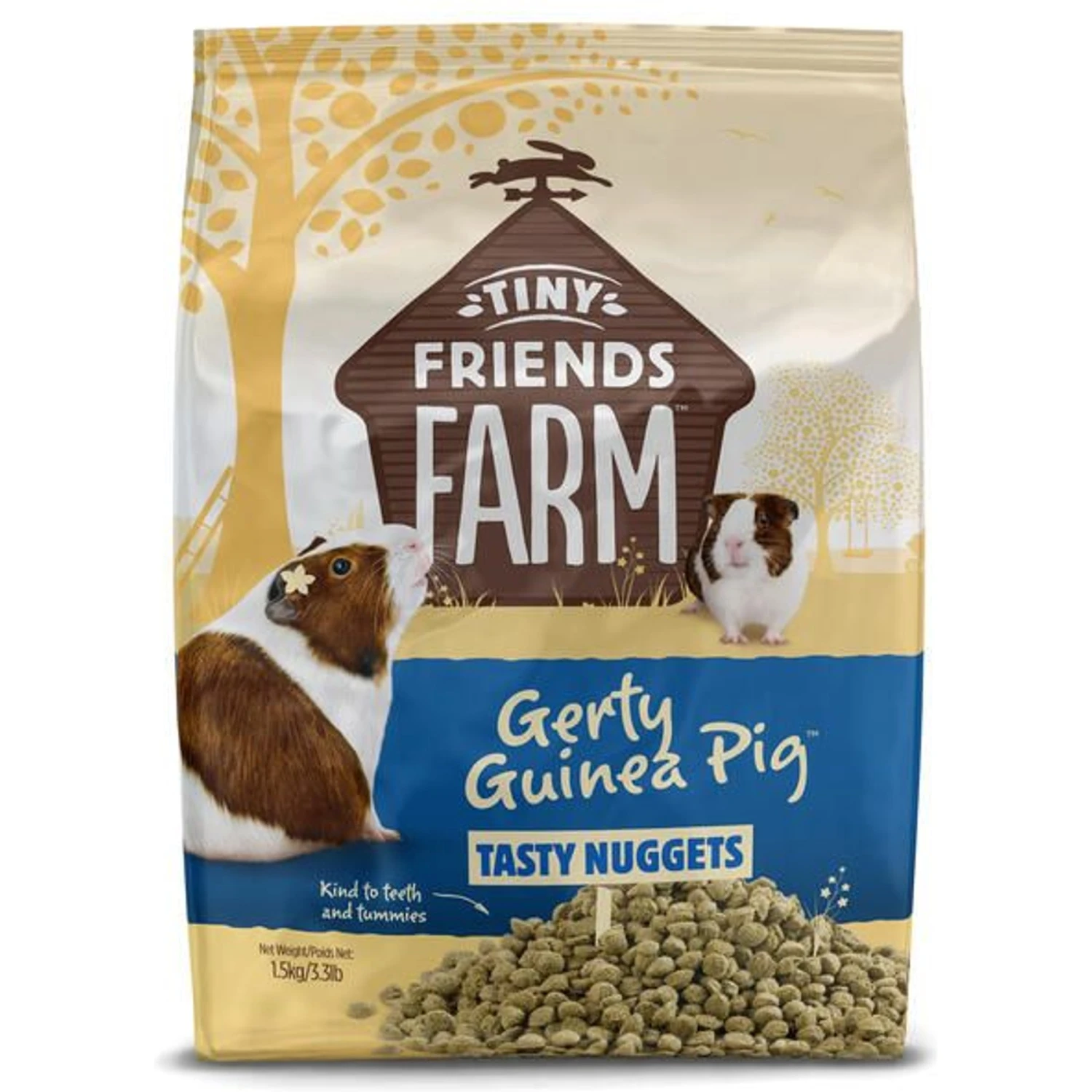 Tiny Friends Farm Gerty Tasty Nuggets Guinea Pig Food, 3.3-lb Bag 1 Tiny Friends Farm Gerty Tasty Nuggets Guinea Pig Food, 3.3-lb Bag