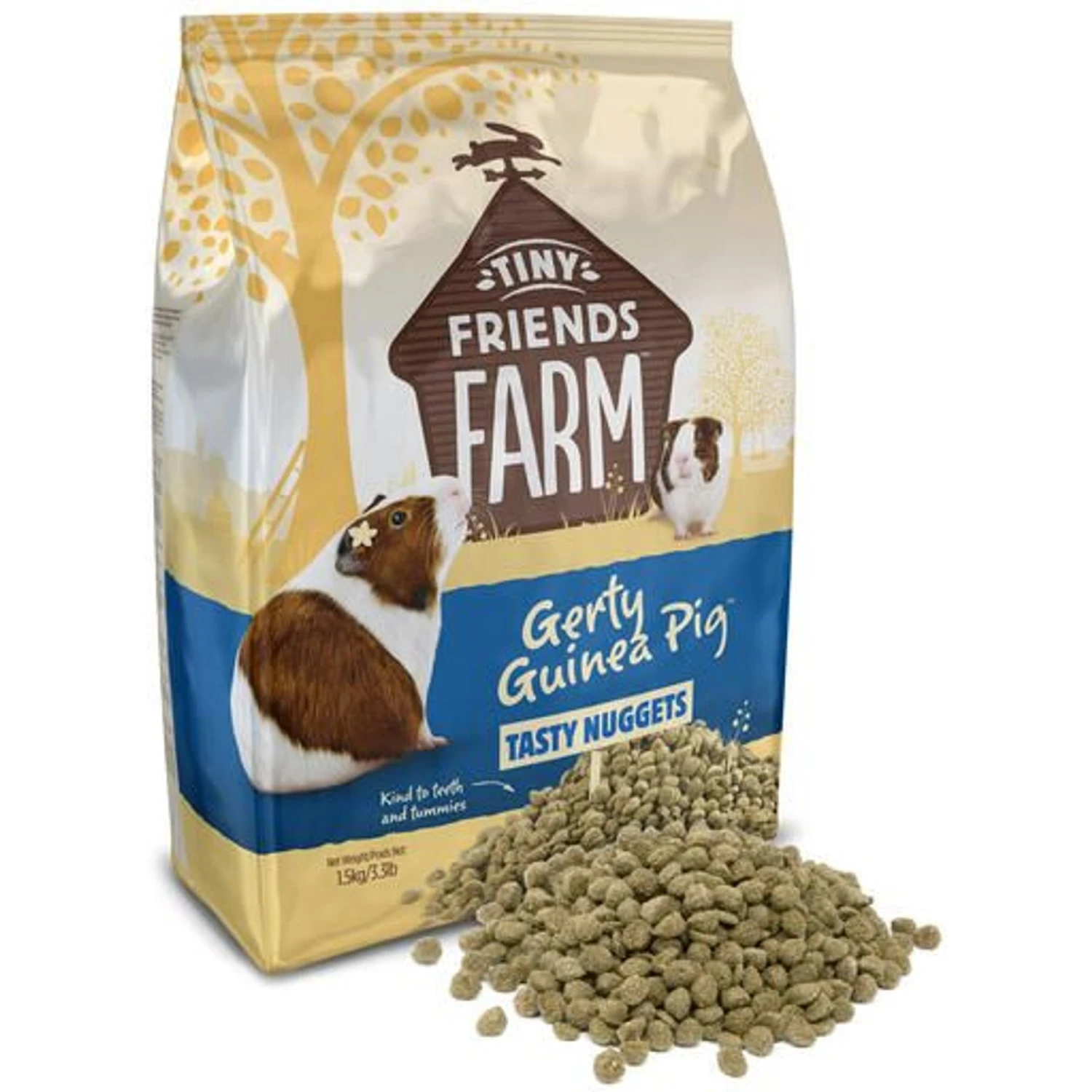 Tiny Friends Farm Gerty Tasty Nuggets Guinea Pig Food, 3.3-lb Bag 2 Tiny Friends Farm Gerty Tasty Nuggets Guinea Pig Food, 3.3-lb Bag - Image 2