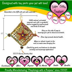 Super Bird Creations Activity Wall Small Pet Toy 5 Super Bird Creations Activity Wall Small Pet Toy -MiniMates Shop 691414 PT2. AC SS1800 V1667353830