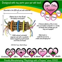 Super Bird Creations Toss Roll & Chew Small Pet Toy -MiniMates Shop 691430 PT2. AC SS1800 V1667353831